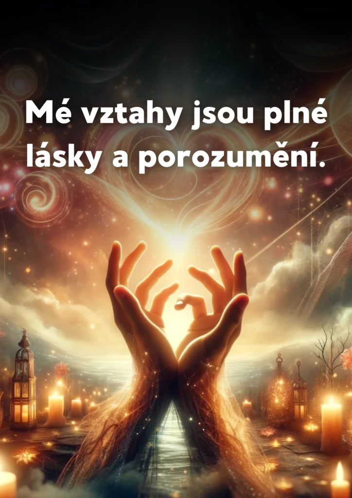 Mé vztahy jsou plné lásky a porozumění.
